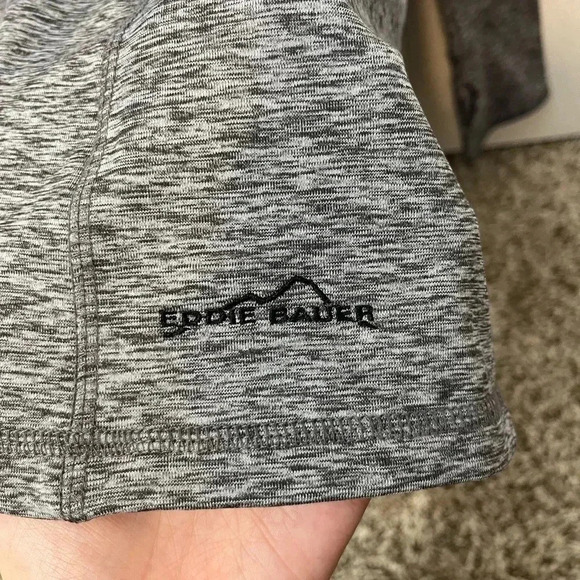 Eddie Bauer asymmetrical zip neckline pullover Heathered gray size women’s large - Picture 9 of 9